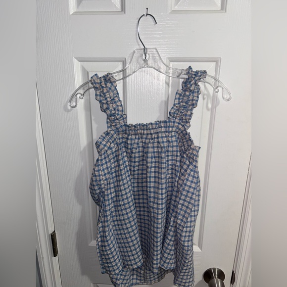 New Striped Blue Stretchy Tunic Top - Picture 3 of 3